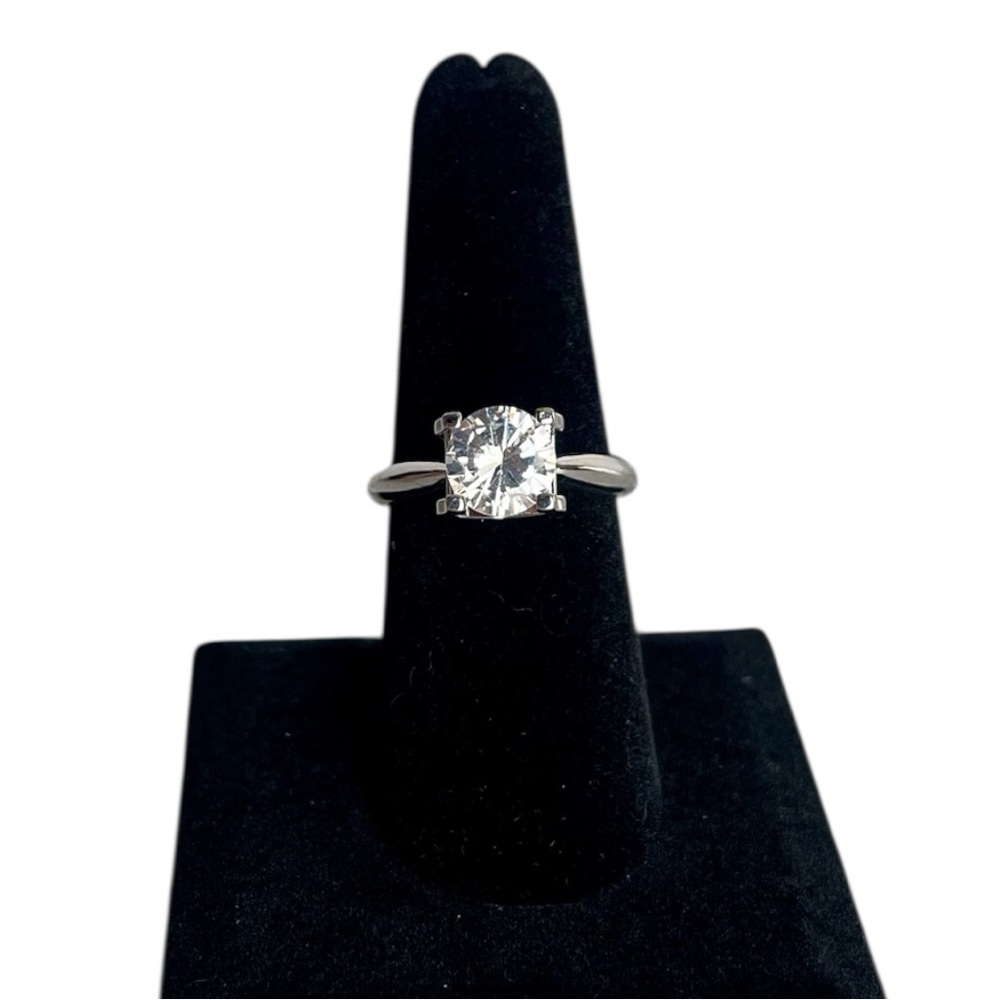 18K White Gold Plated CZ Ring